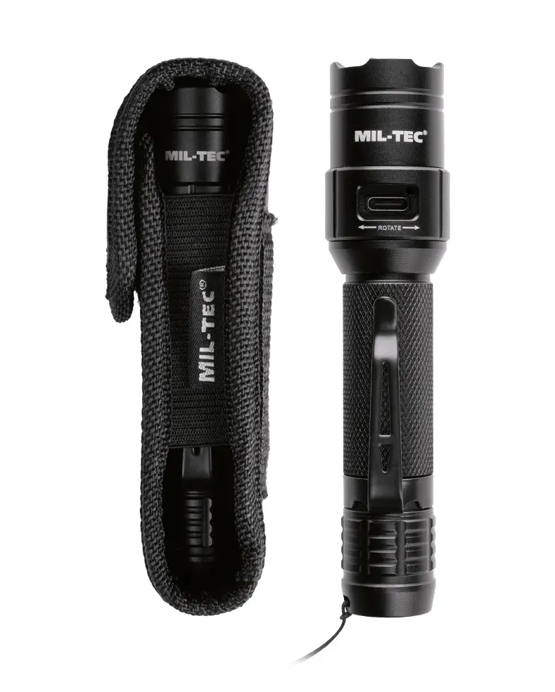 Mil-Tec Ficklampa Mini Uppladdningsbar - Bild 3