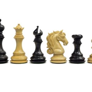 Cavalry-serien Ebenholts Schackpjäser – 11,4 cm