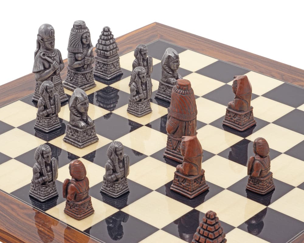 Berkeley Chess Egyptiskt Schackset i metall och palisander - Bild 7