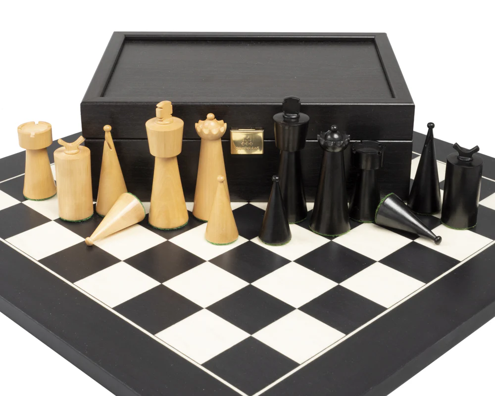 Svart Art Deco-schackset - Bild 5