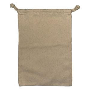 Beige bomullspåse för schackpjäser