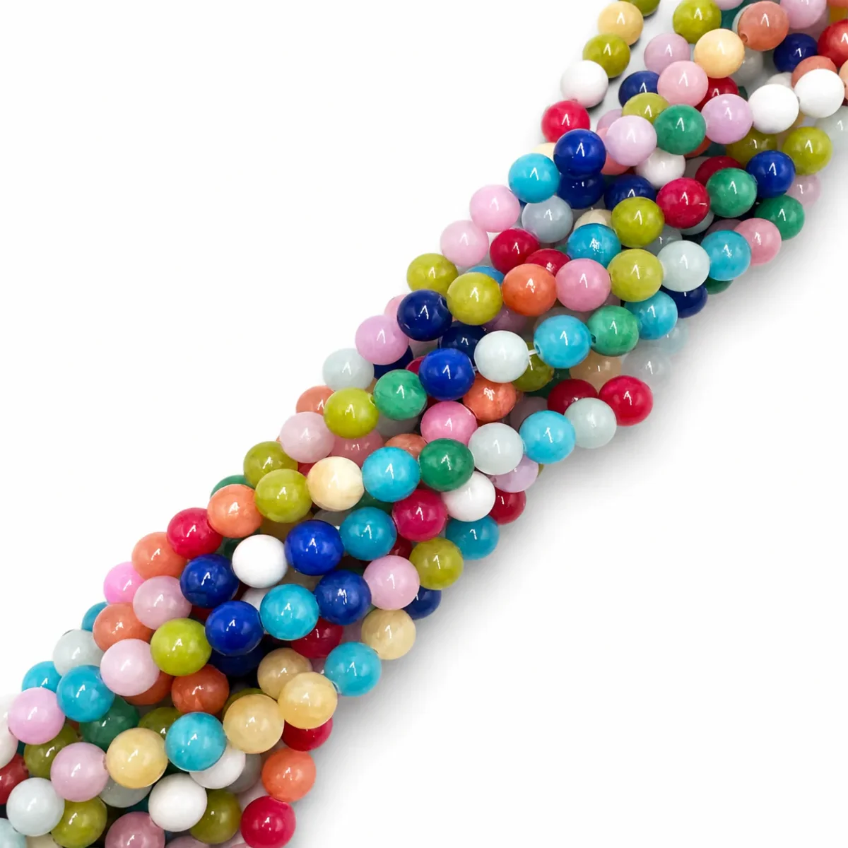Bubble Gum Jade - Farve Mix, Runde, (6mm)