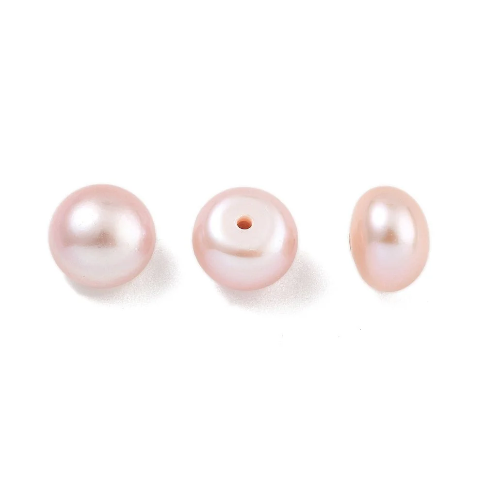 Ferskvandsperler – Top/Halvborede, Lilla (7,5-8mm) 1 par - Bild 2