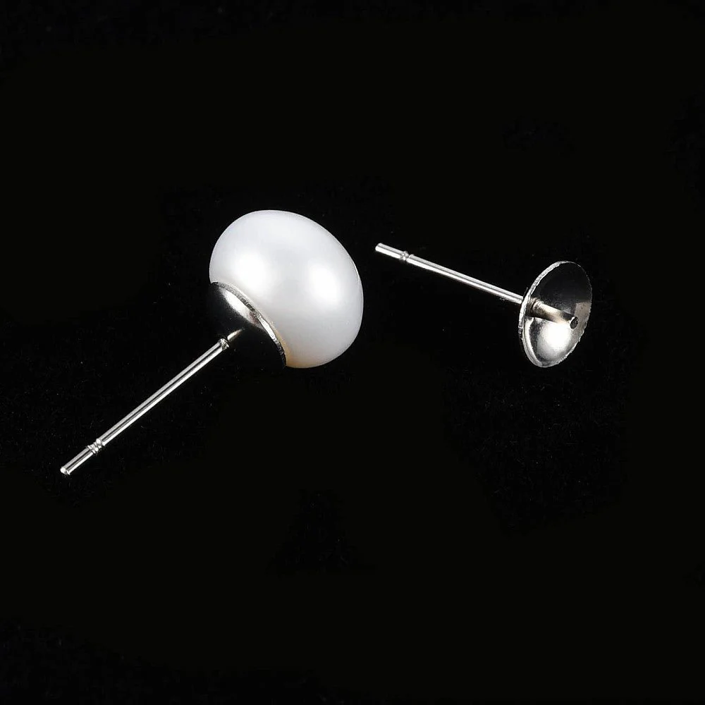 Ferskvandsperler – Top/Halvborede, Lilla (7,5-8mm) 1 par - Bild 5