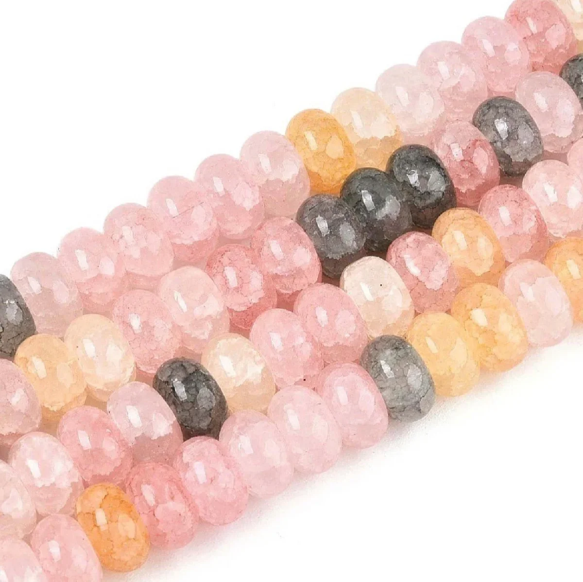 Glasperler – Farve Mix, Rondel (8x5mm) - Bild 3