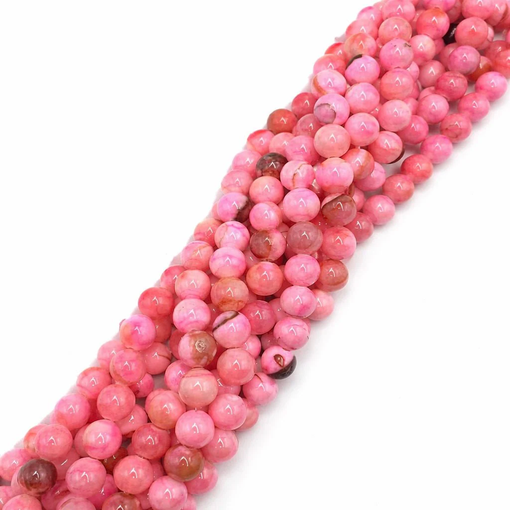 Jade Perler – Pink, Runde (8.5mm) - Bild 2