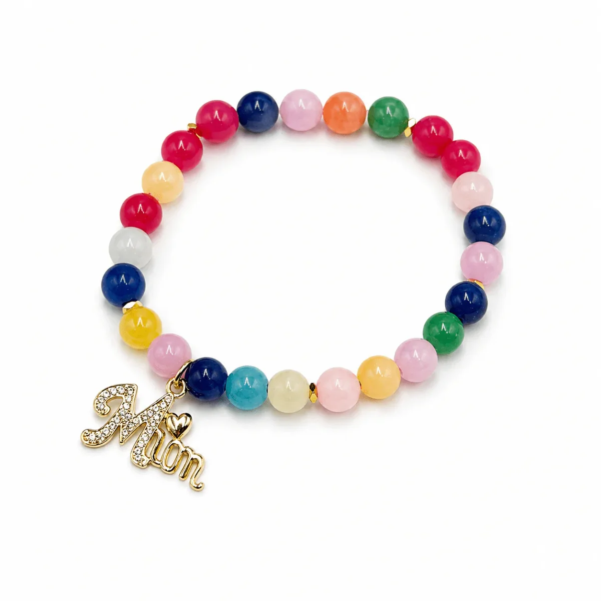 Bubble Gum Jade - Farve Mix, Runde, (6mm) - Bild 5