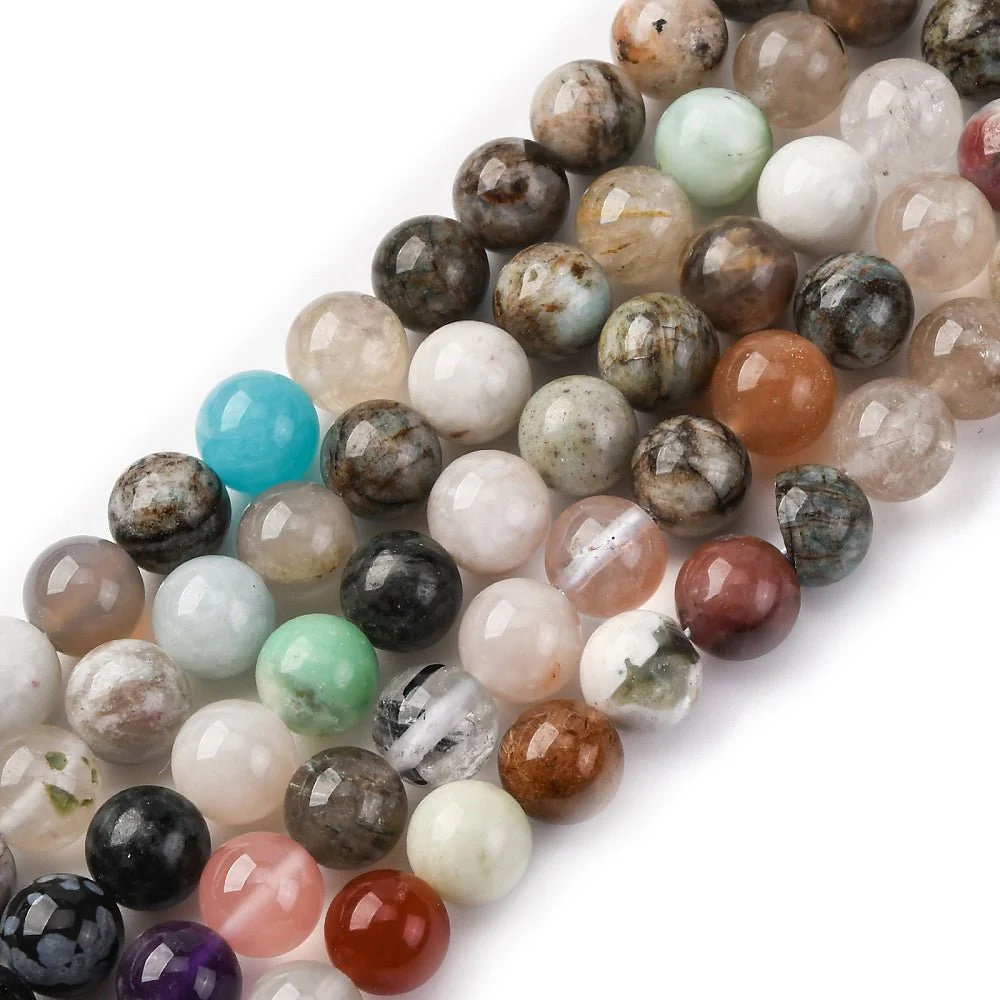 Naturstensperler Mix – Rund (8mm) - Bild 5