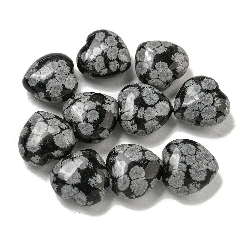 Obsidian Perle – Topboret Hjerte (15,5mm) - Bild 2