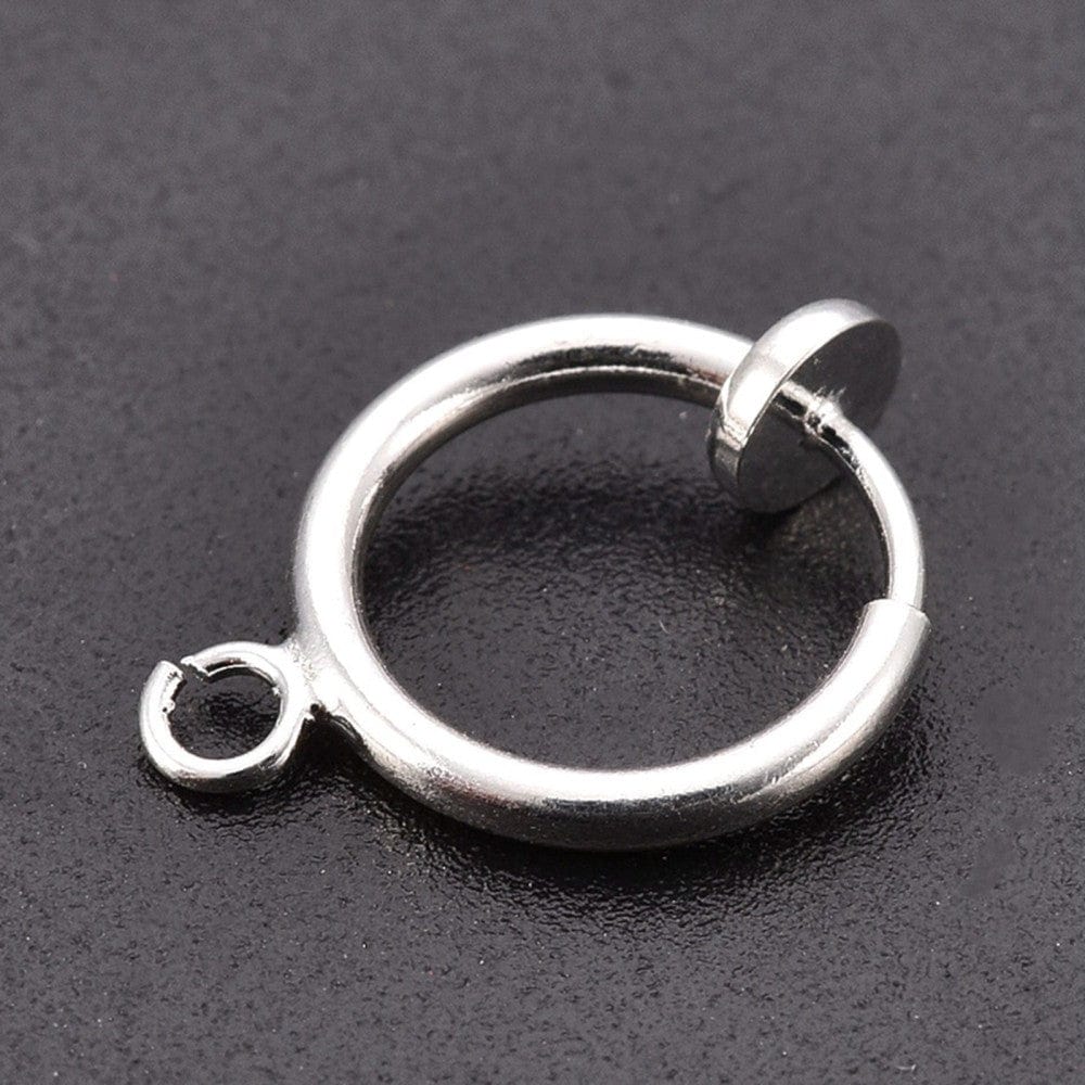 Øreklips Creoler – Forsølvet (15,5x11mm) - Bild 3