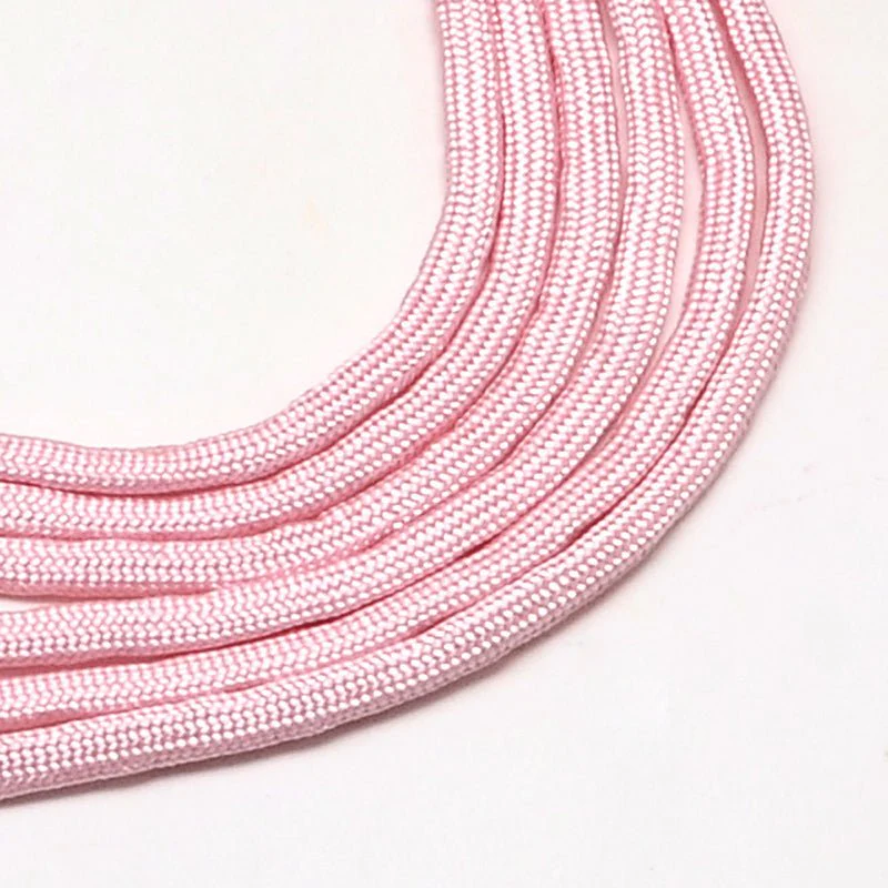 Polyester Snor – Pink (4~5mm) 10 meter - Bild 3