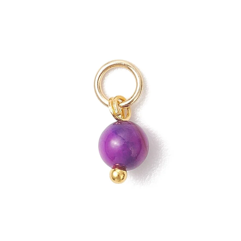 Shell Perle Vedhæng – Runde, 18K Forgyldt (9~9,5mm) 8 Stk - Bild 3