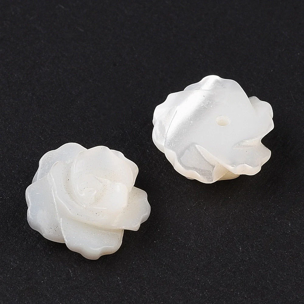 Shell Perler – Blomst Top/anboret (10mm) 2 stk. - Bild 3